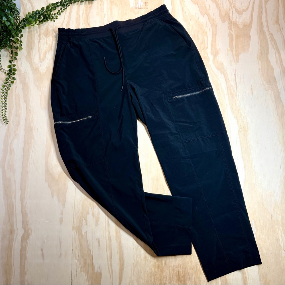 Athleta Venice Jogger 16 Black Sculptek High Rise Travel Pant Wrinkle Free